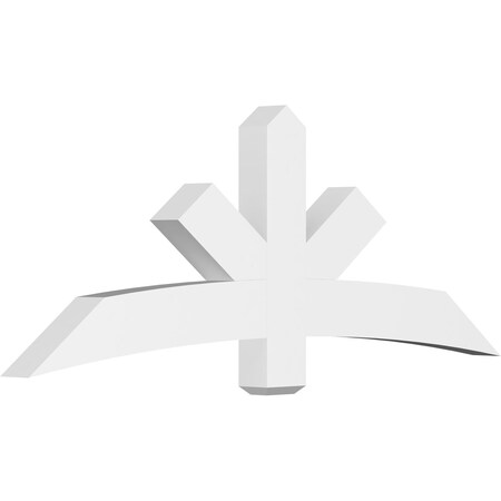 Ekena Millwork Alberta Architectural Grade PVC Gable Bracket, 72"W x 27"H x 4"D x 6"F, 9/12 Pitch GBP072X27X0406ALB00